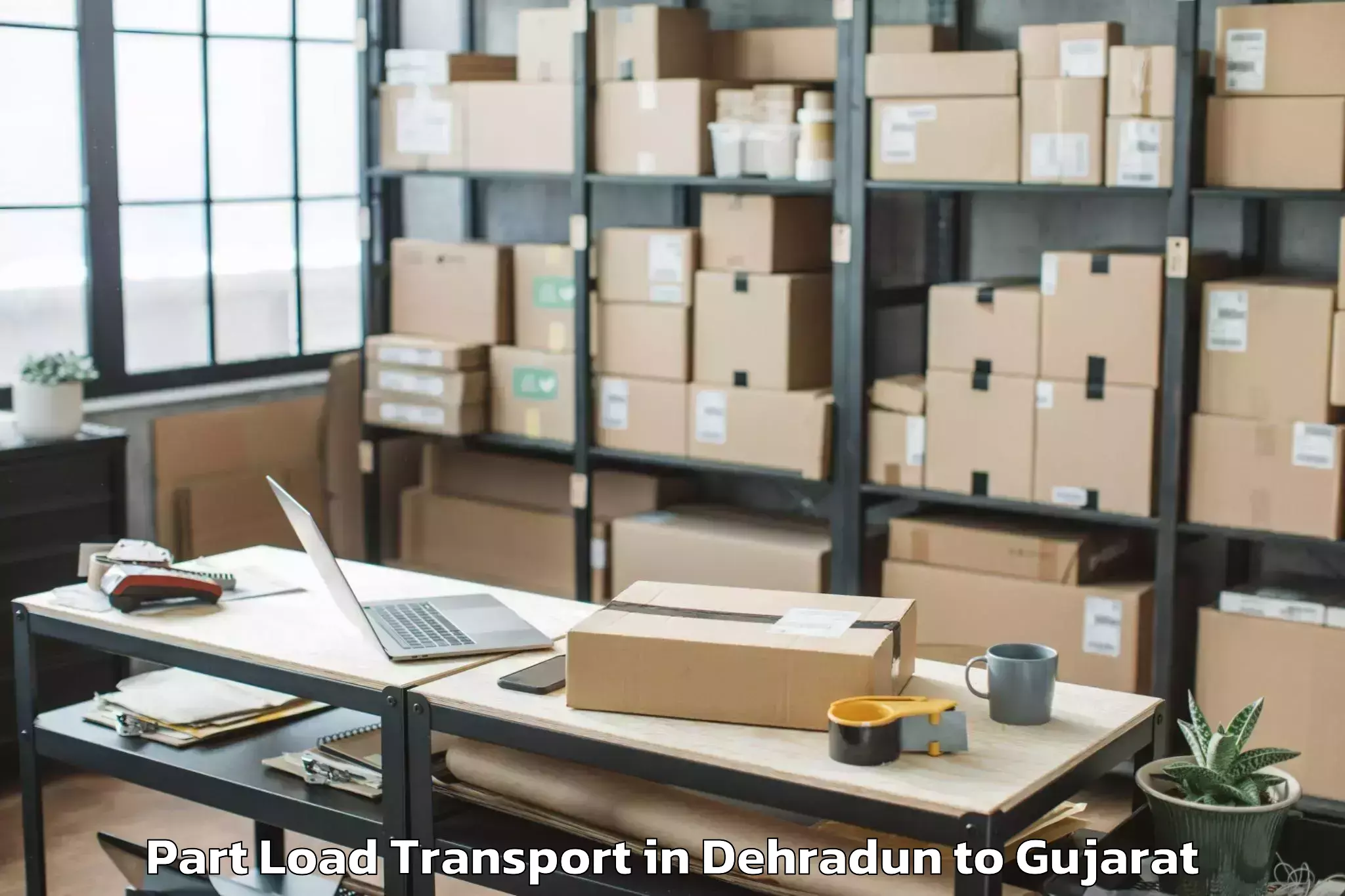 Hassle-Free Dehradun to Bodeli Part Load Transport